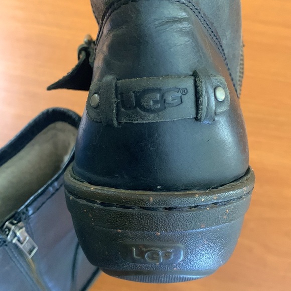 UGG ‘Bryce’ Lodge Black Leather side Zip Buckle Motorcycle Boot - Picture 14 of 14